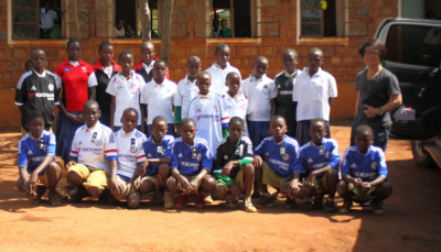 Jiho with Nyaishozi Primary School sponsored children