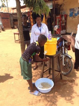 Wash station in the village